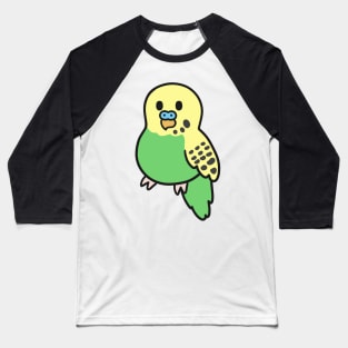 Cute Green Budgie Baseball T-Shirt